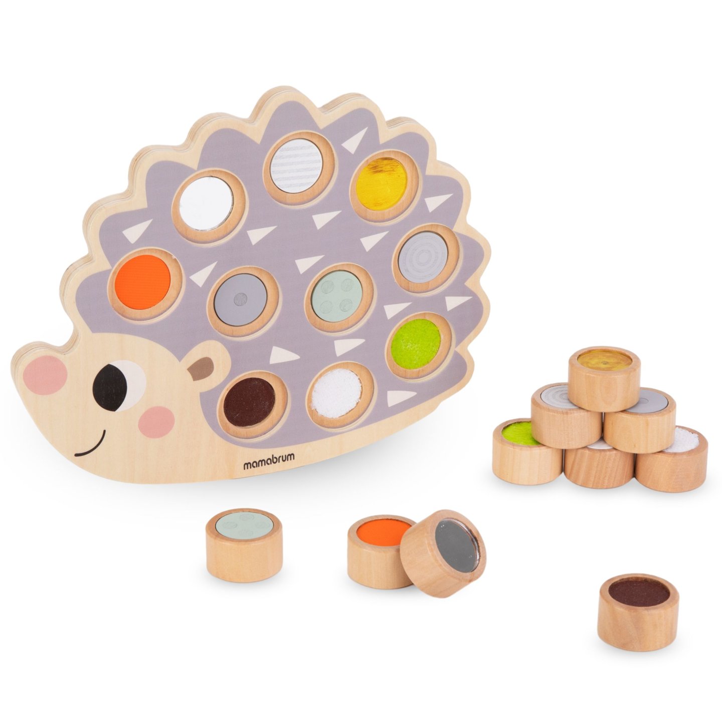 Arici din lemn - puzzle senzorial Montessori
