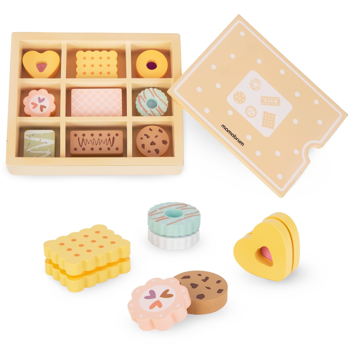 Cutie de biscuiți din lemn - set pentru copii