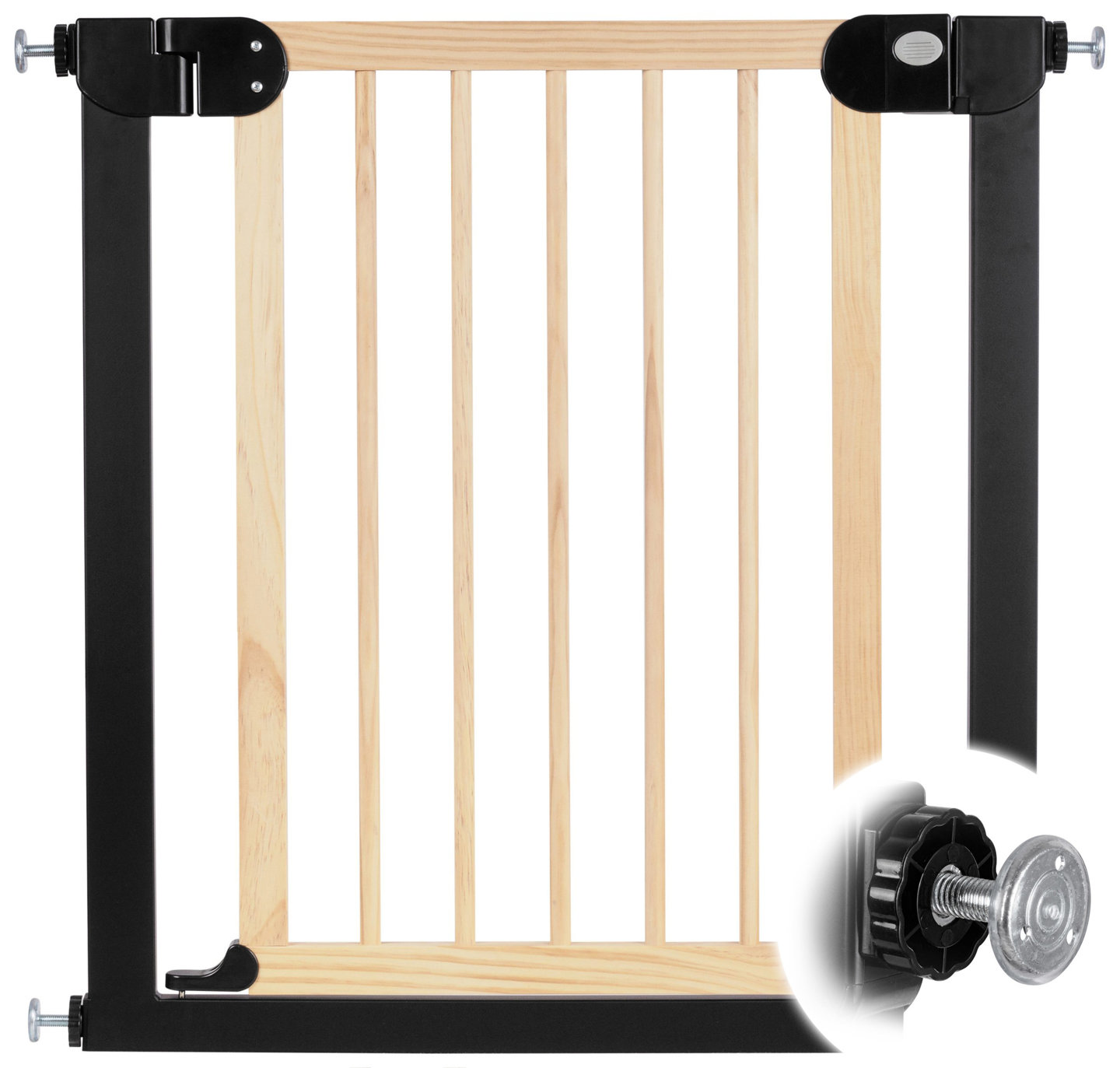 Poarta din lemn pentru ușă și scări - balustradă de siguranță - lățime 76.. .  83cm