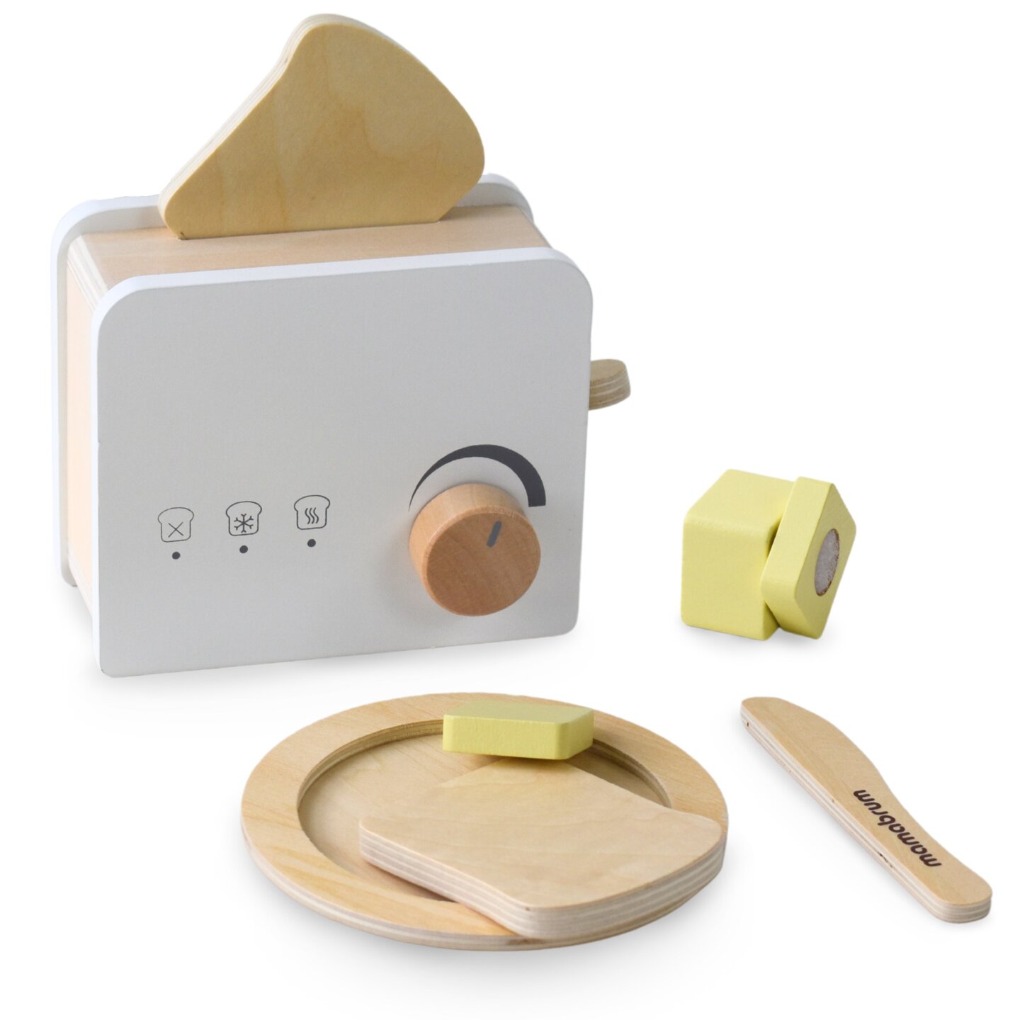 Prăjitor de pâine din lemn cu accesorii